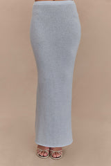 Phoebe Knit Maxi Skirt - Ice Blue