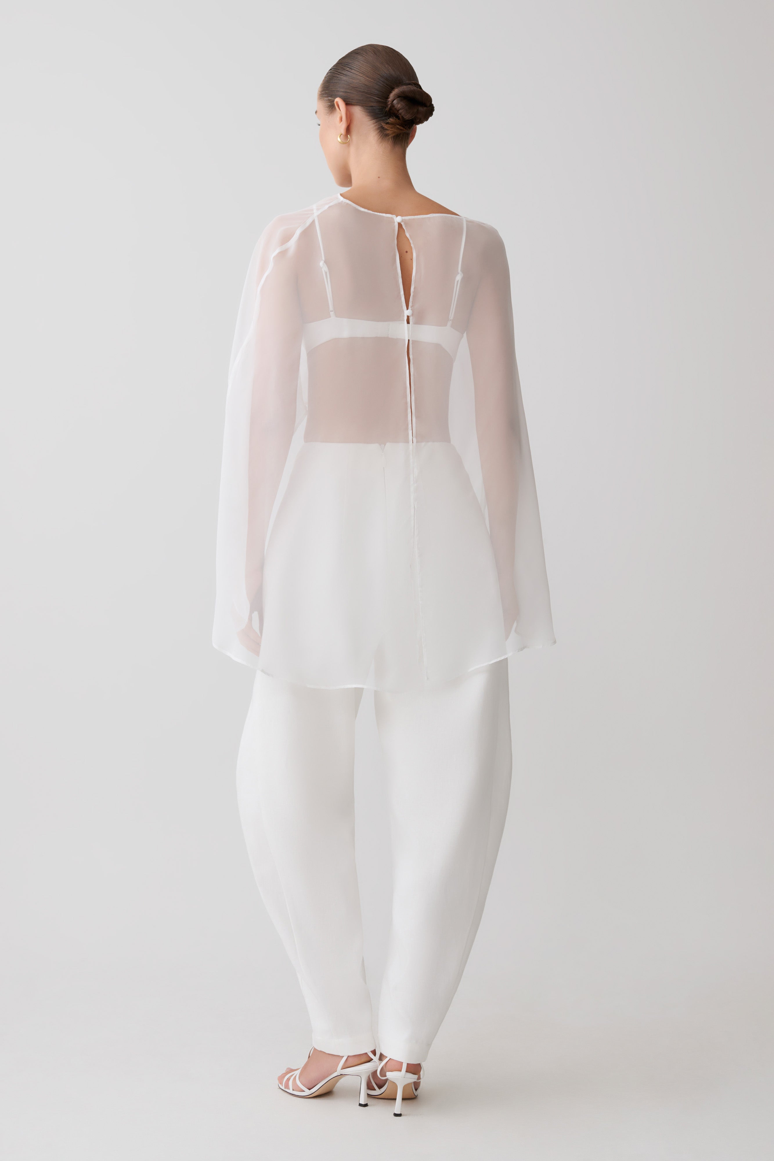 Oriana Linen Oversize Pants - White